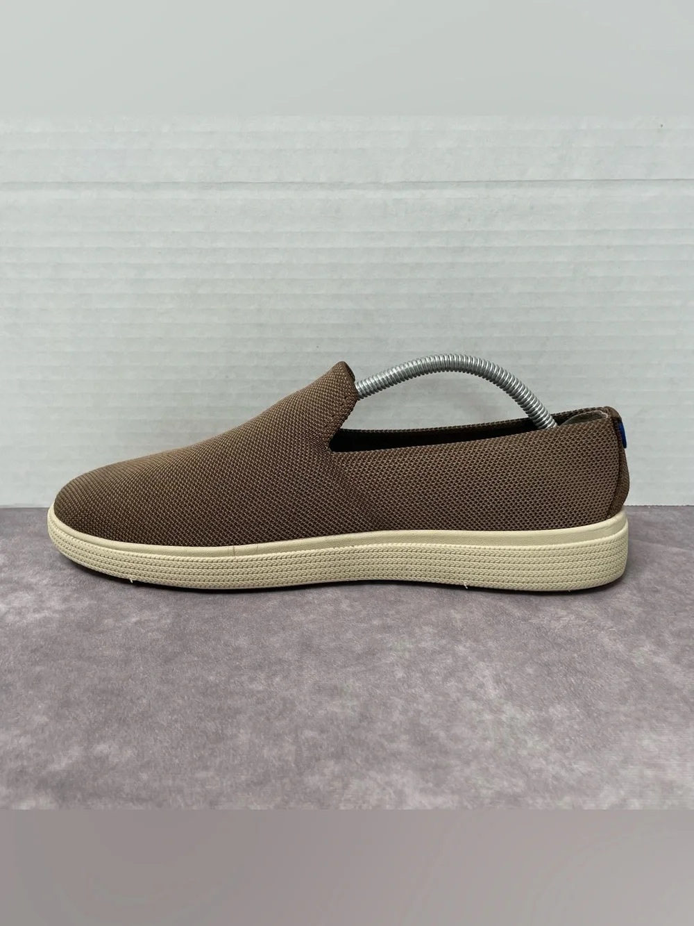 Rothy's The Original Slip On Sneaker Mens Size 10.5 Brown Knit Shoe Casual
